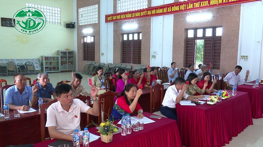 HĐND xã Đồng Việt  tổ chức kỳ họp thứ tám kỳ họp chuyên đề sát nhập địa giới hành chính.
