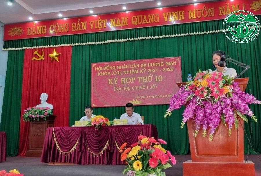 HĐND xã Hương Gián tổ chức kỳ họp thứ mười, khóa XXII kỳ họp chuyên đề.