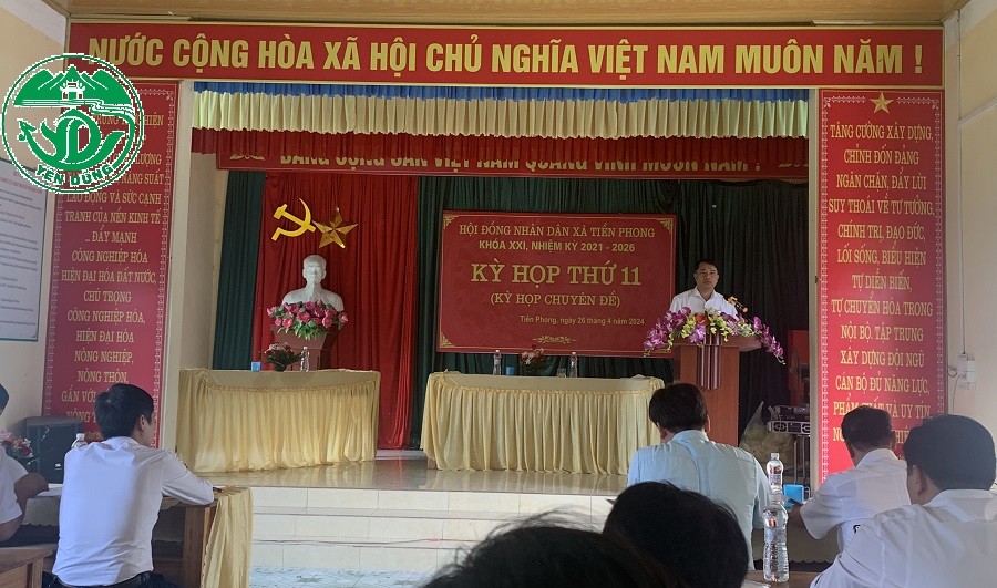 HĐND xã Tiền Phong tổ chức kỳ họp thứ mười một, khóa XXI kỳ họp chuyên đề.
